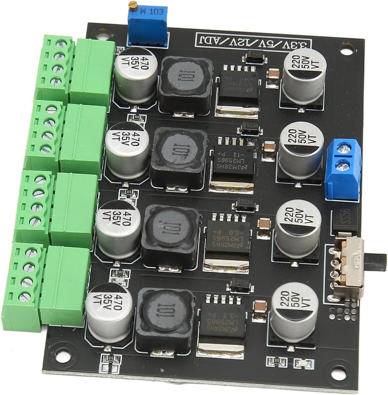 Naroote Multi Channel Power Supply Module 3.3V 5V 12V ADJ Voltage Output Power Module 4 LM 2596 Instrument PCB Board - Image 5